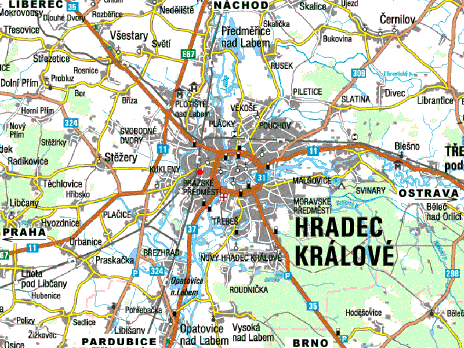 Pehledn mapa Hradce Krlov